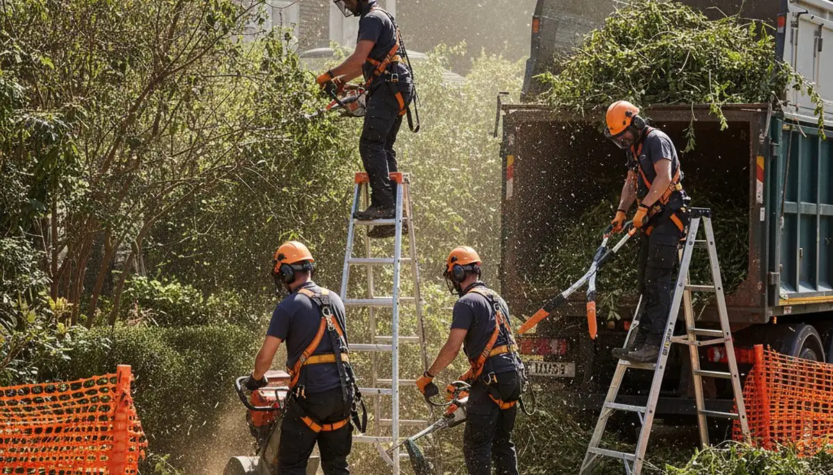 Fort Worth, TX tree service team removing overgrown shrubs safely and efficiently