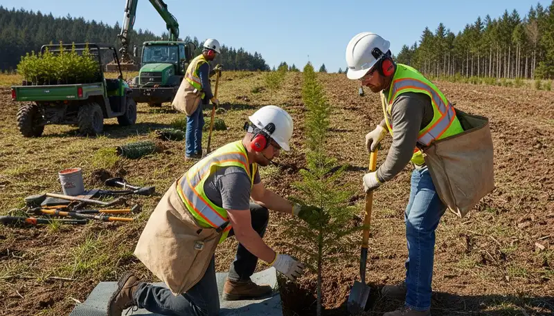 Fort Worth, TX tree planting service selecting healthy saplings for lasting growth
