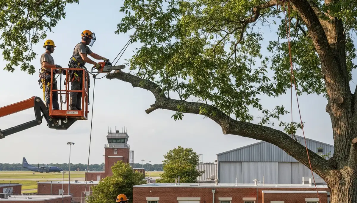 Fort Worth, TX tree service crew trimming a tree for safe, professional maintenance